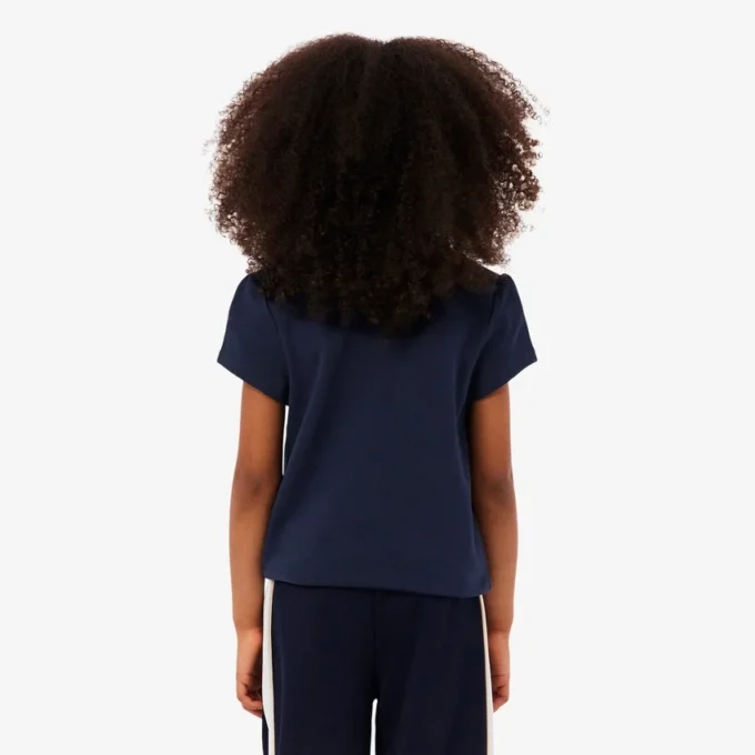 Polo Piqua com Gola Recortada para Meninas