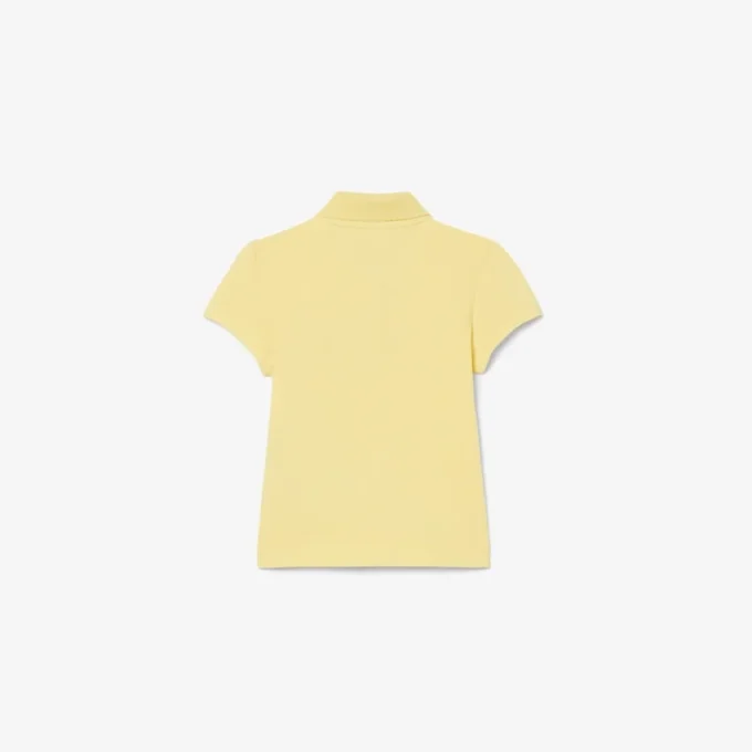 Polo Piqua com Gola Recortada para Meninas