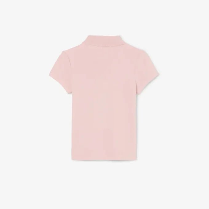 Polo Piqua com Gola Recortada para Meninas