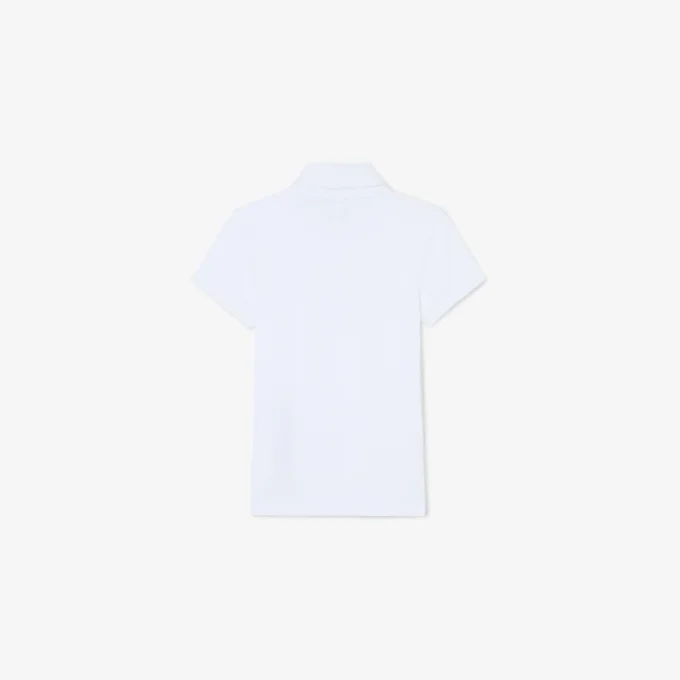 Polo Piqua com Gola Recortada para Meninas