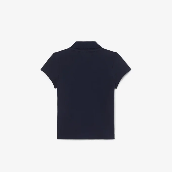 Polo Piqua com Gola Recortada para Meninas