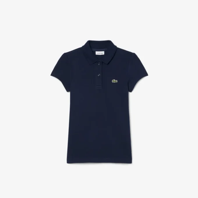 Polo Piqua com Gola Recortada para Meninas