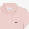 Polo Piqua com Gola Recortada para Meninas