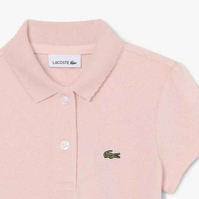 Polo Piqua com Gola Recortada para Meninas