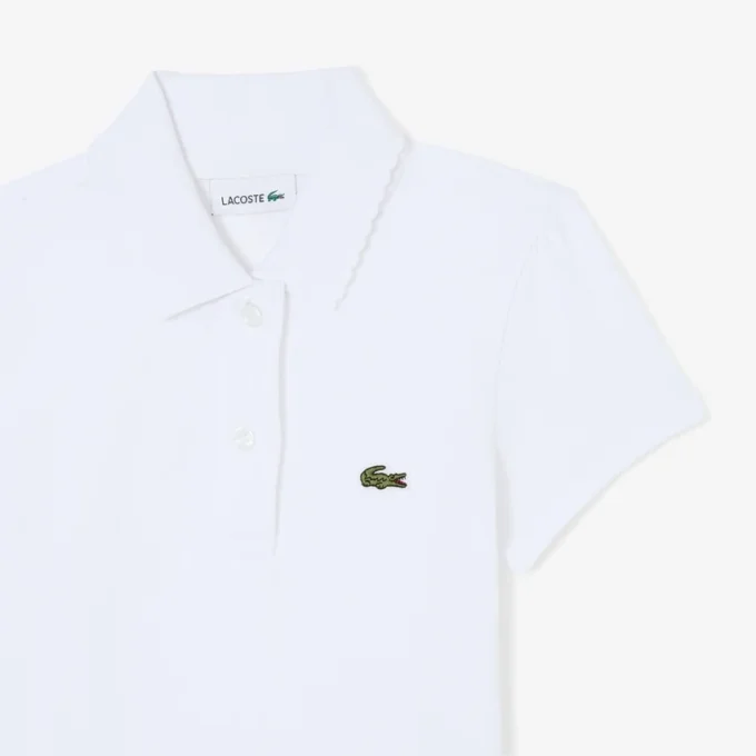 Polo Piqua com Gola Recortada para Meninas