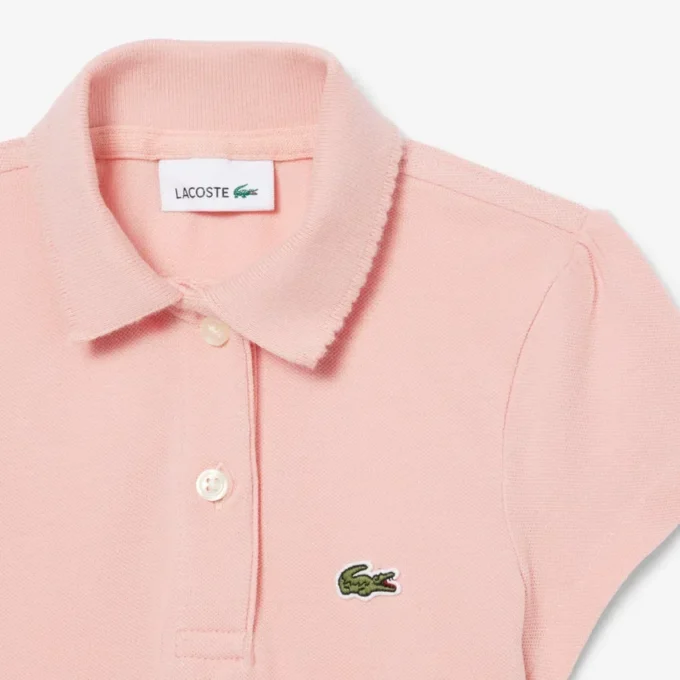Polo Piqua com Gola Recortada para Meninas
