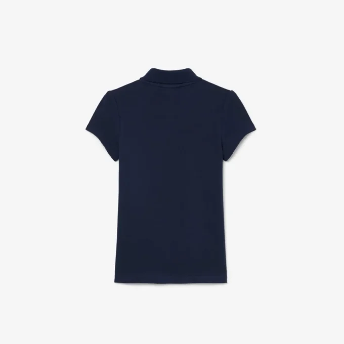 Polo Piqua com Gola Recortada para Meninas
