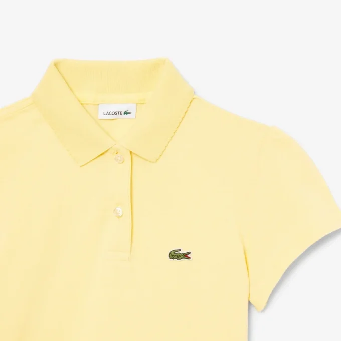 Polo Piqua com Gola Recortada para Meninas