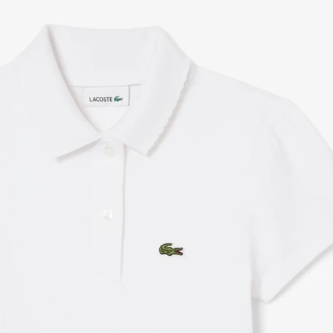 Polo Piqua com Gola Recortada para Meninas