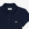 Polo Piqua com Gola Recortada para Meninas