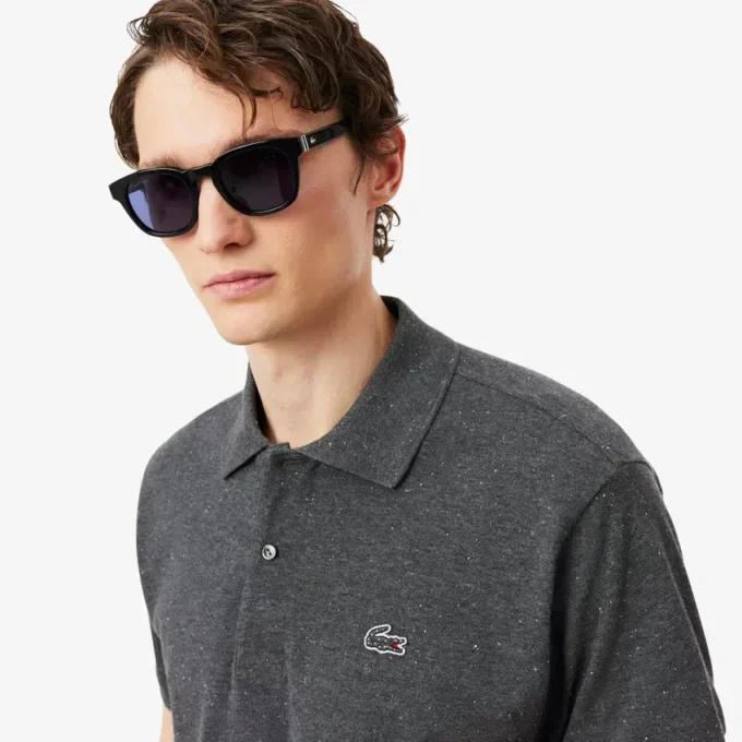 Polo Piqua Marl de corte clássico para homem