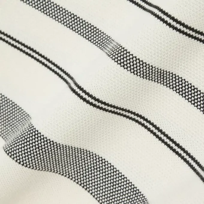 Polo às riscas com corte clássico, fabricado em França