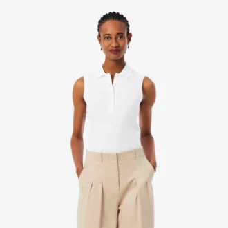 Polo sem mangas elástico Slim Fit L.12.D para mulher