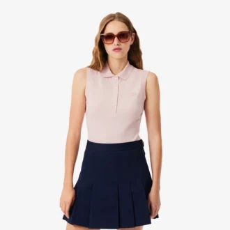 Polo sem mangas elástico Slim Fit L.12.D para mulher