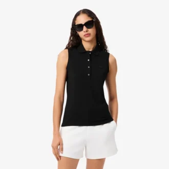 Polo sem mangas elástico Slim Fit L.12.D para mulher