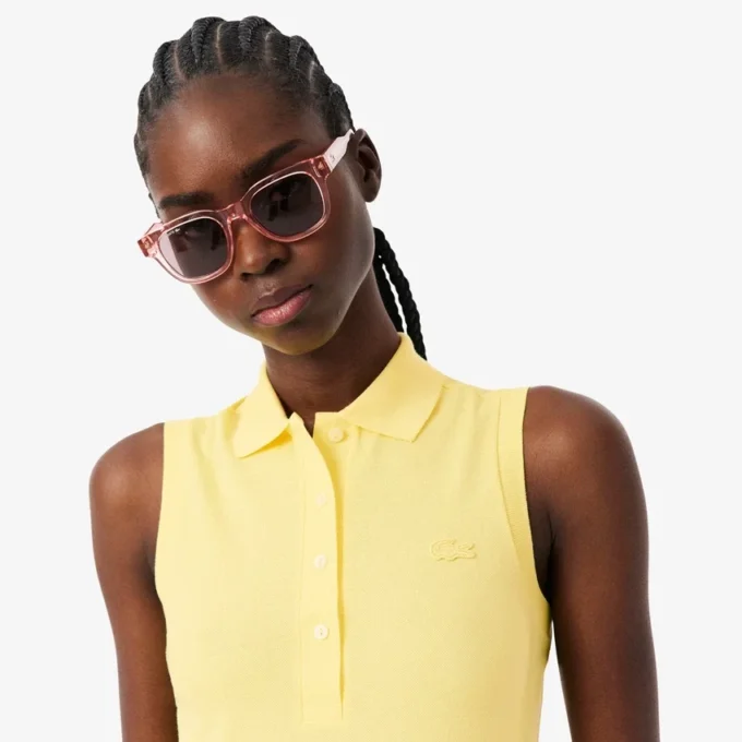 Polo sem mangas elástico Slim Fit L.12.D para mulher