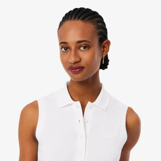 Polo sem mangas elástico Slim Fit L.12.D para mulher