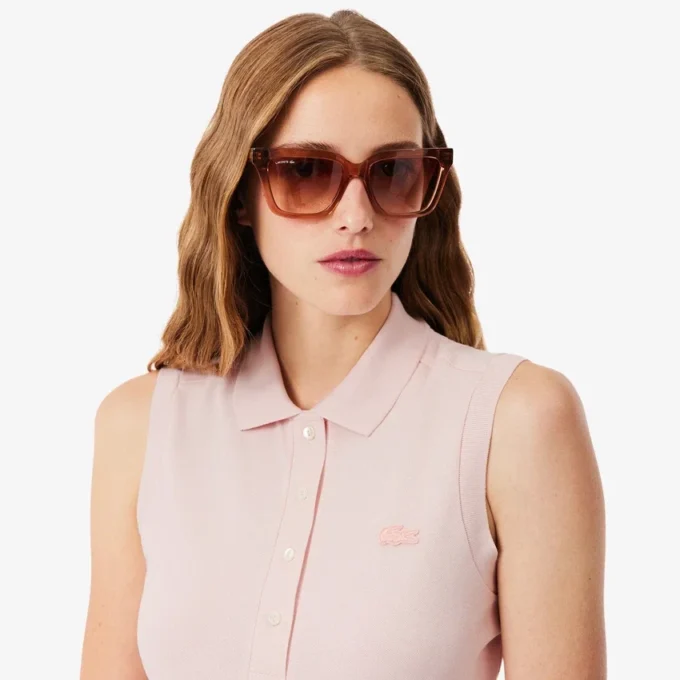 Polo sem mangas elástico Slim Fit L.12.D para mulher