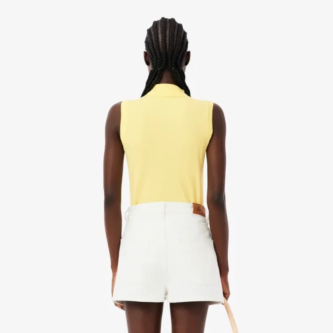 Polo sem mangas elástico Slim Fit L.12.D para mulher