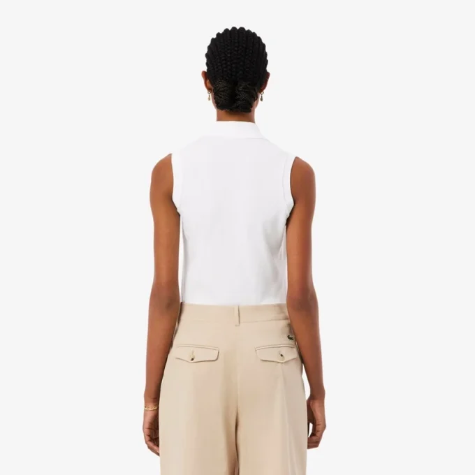 Polo sem mangas elástico Slim Fit L.12.D para mulher