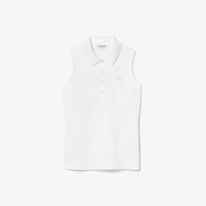 Polo sem mangas elástico Slim Fit L.12.D para mulher