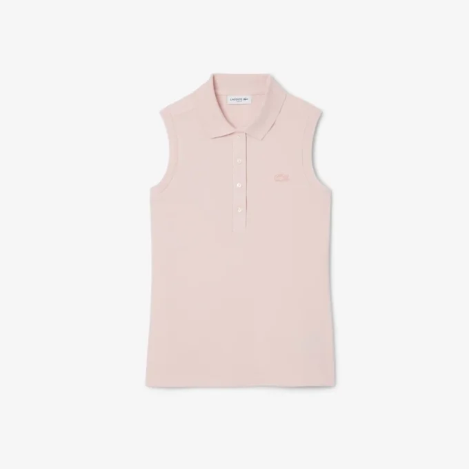 Polo sem mangas elástico Slim Fit L.12.D para mulher