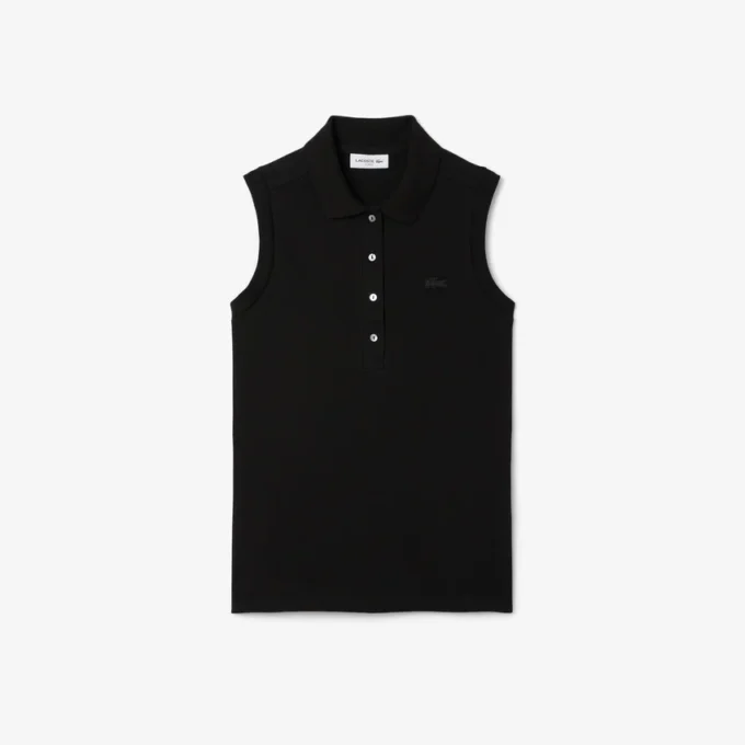 Polo sem mangas elástico Slim Fit L.12.D para mulher