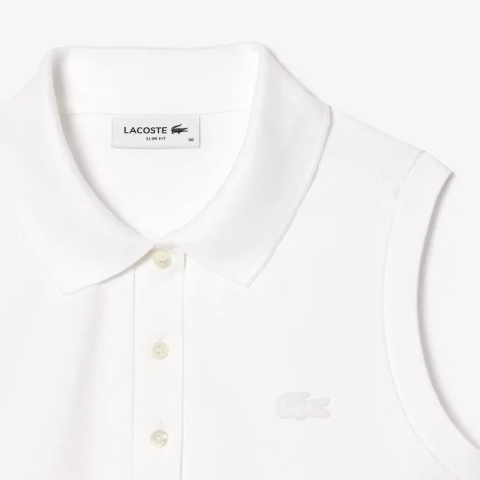 Polo sem mangas elástico Slim Fit L.12.D para mulher
