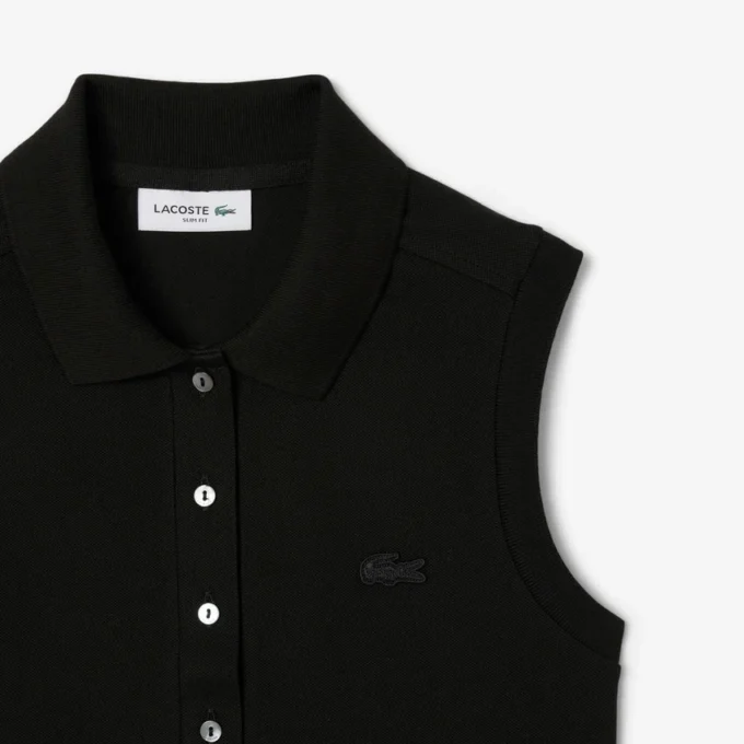 Polo sem mangas elástico Slim Fit L.12.D para mulher