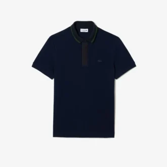Polo Smart Paris de corte regular com gola contrastante para homem