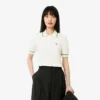 Polos de algodão elástico sem costuras 3D curtos para mulher