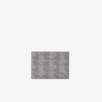 Porta-cartões em lona com estampado monograma The Blend