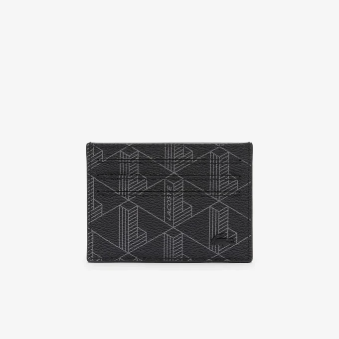 Porta-cartões em lona com estampado monograma The Blend