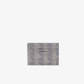Porta-cartões em lona com estampado monograma The Blend