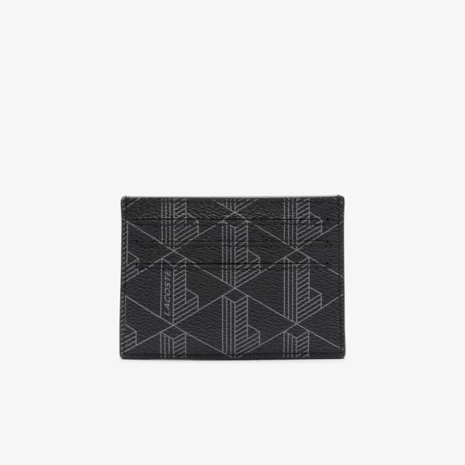Porta-cartões em lona com estampado monograma The Blend