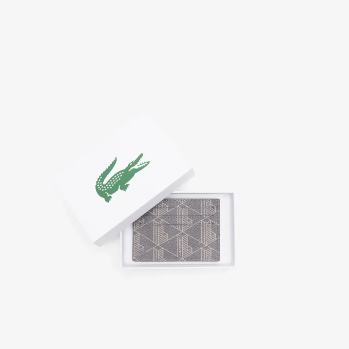 Porta-cartões em lona com estampado monograma The Blend