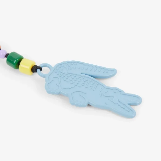 Porta-chaves com pingentes em forma de coração de crocodilo