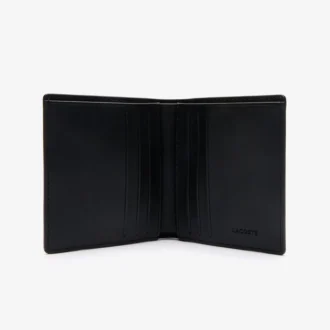 Porta-notas compacto em pele com monograma