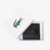 Porta-notas compacto em pele com monograma