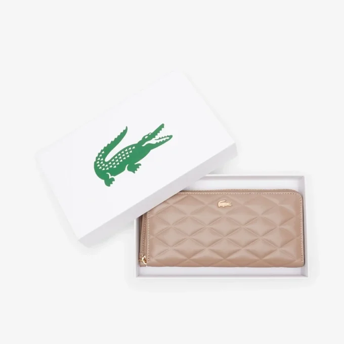 Porta-notas grande em pele Crocodelle