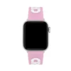 Pulseira de silicone rosa com padrão de crocodilo para Apple Watch