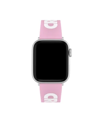 Pulseira de silicone rosa com padrão de crocodilo para Apple Watch