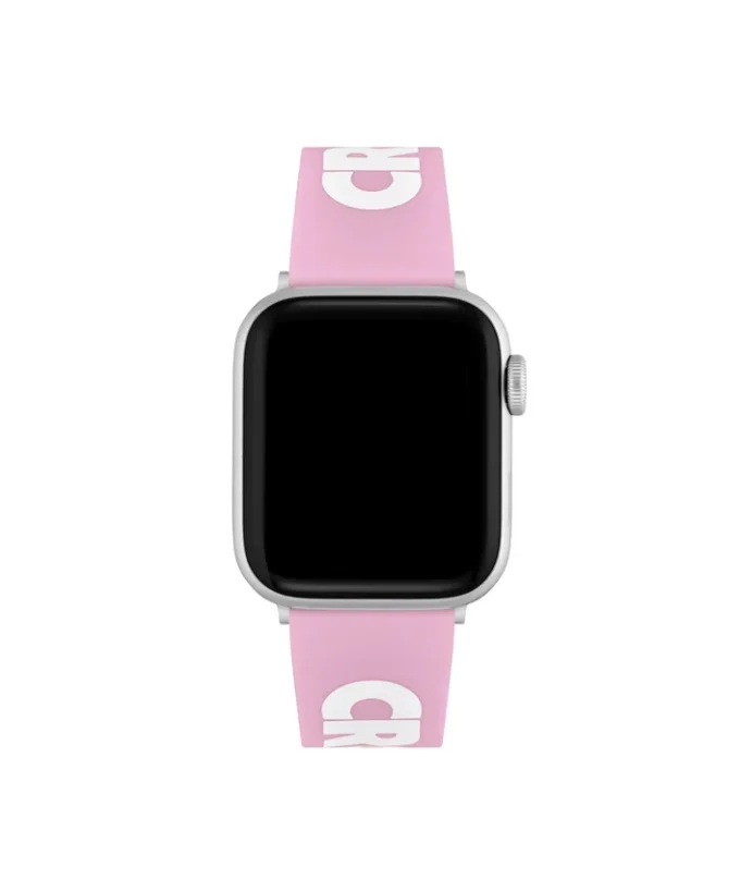 Pulseira de silicone rosa com padrão de crocodilo para Apple Watch