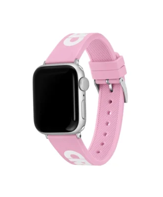 Pulseira de silicone rosa com padrão de crocodilo para Apple Watch
