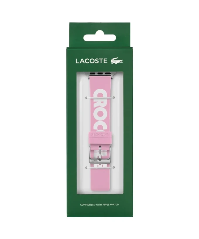 Pulseira de silicone rosa com padrão de crocodilo para Apple Watch