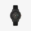 Relógio Lacoste.12.12 Chrono em silicone preto e dourado cravo