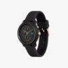 Relógio Lacoste.12.12 Chrono em silicone preto e dourado cravo