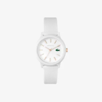 Relógio Lacoste.12.12 com bracelete em silicone branco