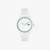 Relógio Lacoste.12.12 com bracelete em silicone branco