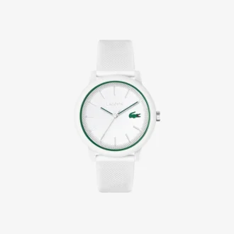 Relógio Lacoste.12.12 com bracelete em silicone branco